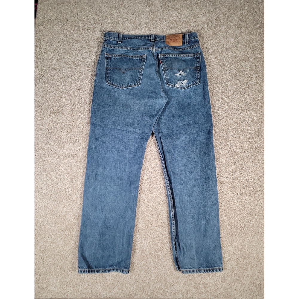 Vintage Levis Jeans Mens 36x29* Blue Denim 505 Straight Medium Wash Made In USA - Picture 2 of 16